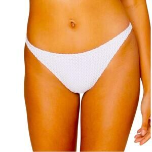 Andie Swim x Demi Moore Tropez Crochet White Bikini Bottom Medium NWT